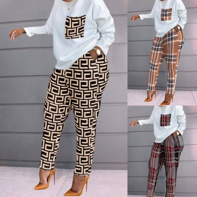 Printed long sleeved oversized loose suit