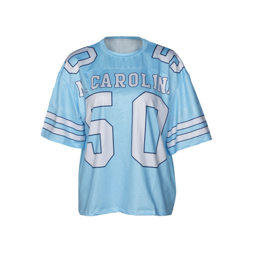 Loose letter printed short sleeved T-shirt