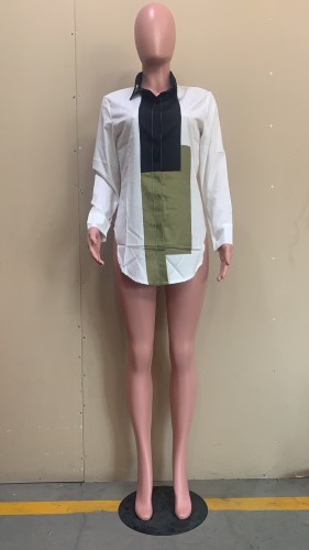 Digital positioning printed long sleeved shirt