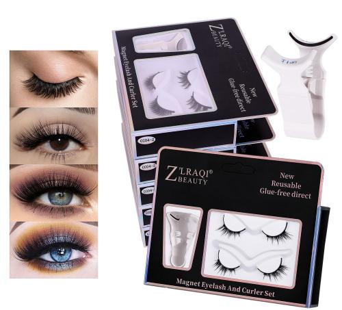 Adhesive free quick paste magnetic suction false eyelashes