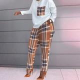 Printed long sleeved oversized loose suit