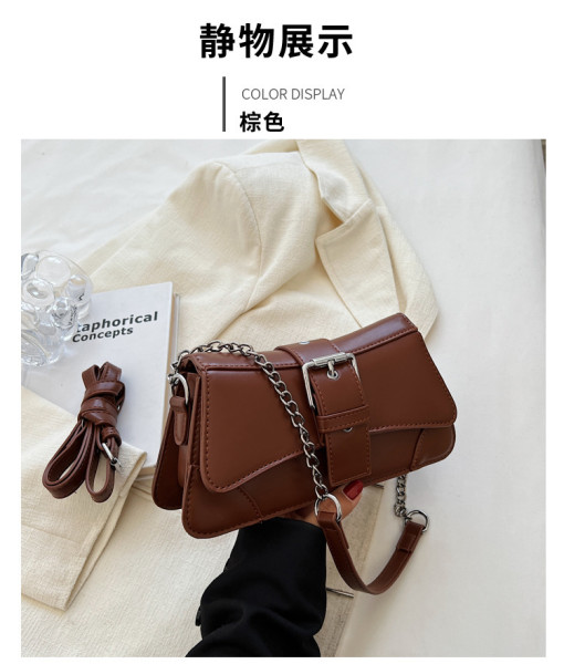 Chain armpit bag diagonal cross small square bag