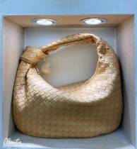 Woven large capacity cow horn bag knotted single shoulder bag