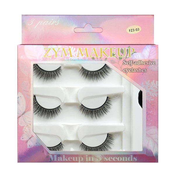 Adhesive free self-adhesive false eyelashes