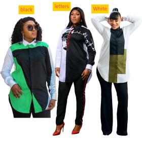 Digital positioning printed long sleeved shirt