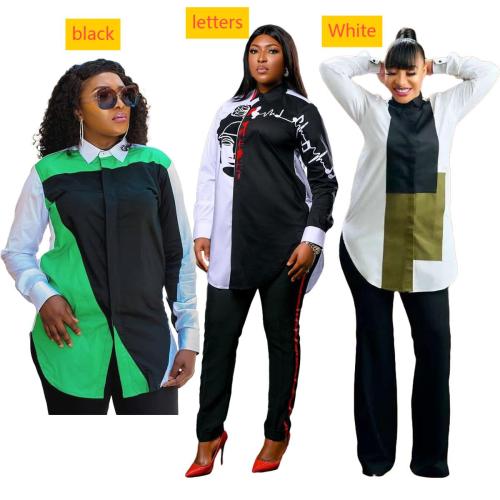 Digital positioning printed long sleeved shirt