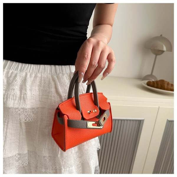 Color blocking mini crossbody red envelope