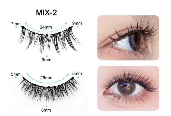 Adhesive free quick paste magnetic suction false eyelashes