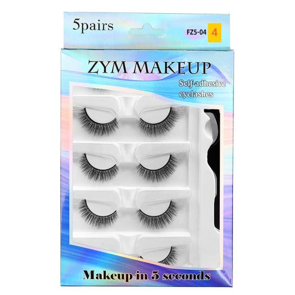 Adhesive free self-adhesive false eyelashes