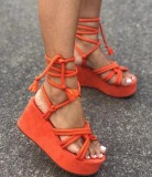 Fish mouth strap wedge heel sandals LX729126665512