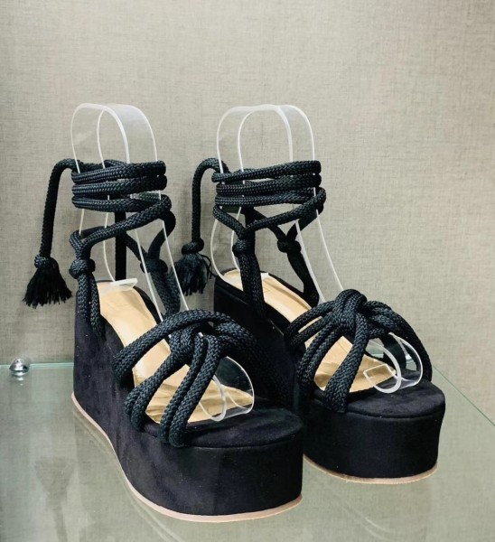 Fish mouth strap wedge heel sandals LX729126665512