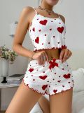 Love printed camisole shorts for wearing pajamas outside