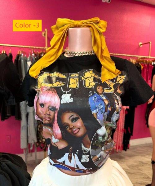 Versatile women's printed T-shirt