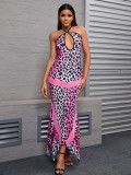 Printed backless camisole skirt
