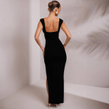 High slit dress, long skirt