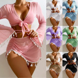 Split swimsuit four piece set