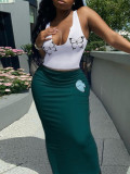2-piece vest and long skirt set