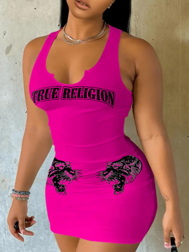 Pattern printed dress