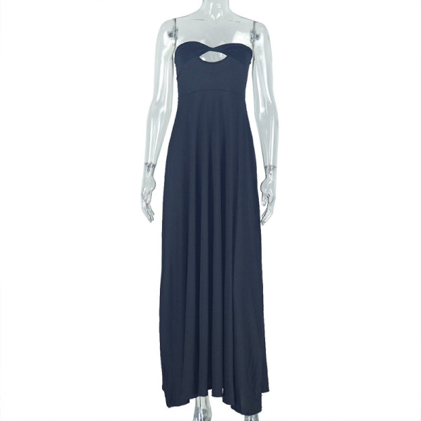 Temperament camisole sleeveless long dress
