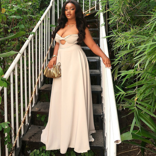 Temperament camisole sleeveless long dress