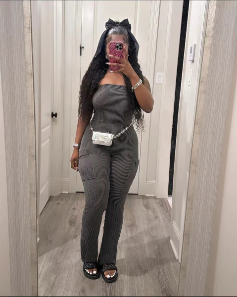 Solid color pit pocket tight jumpsuit