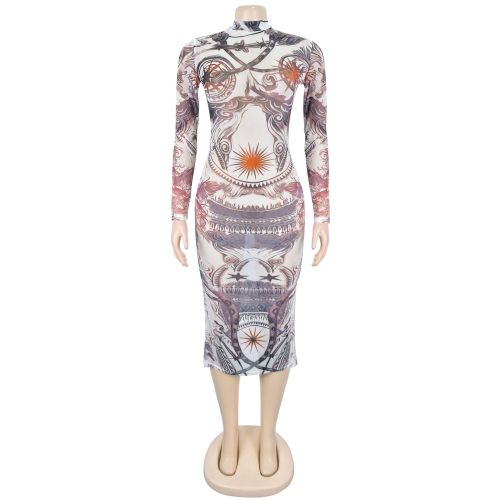 Printed midi skirt jumpsuit