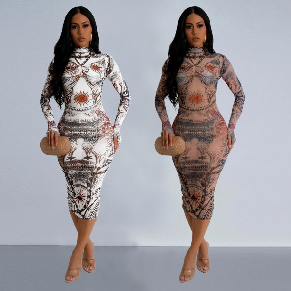 Printed midi skirt jumpsuit