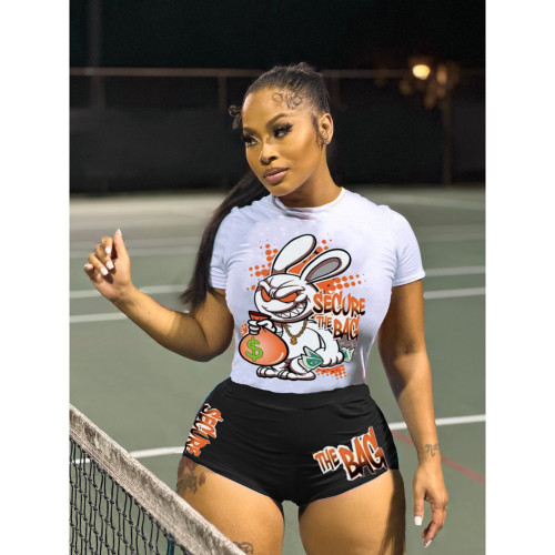 Two printed casual short sleeves