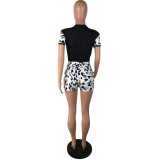Leopard print two-piece set