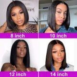 Wig, high-temperature silk, synthetic hair, women's short straight hair