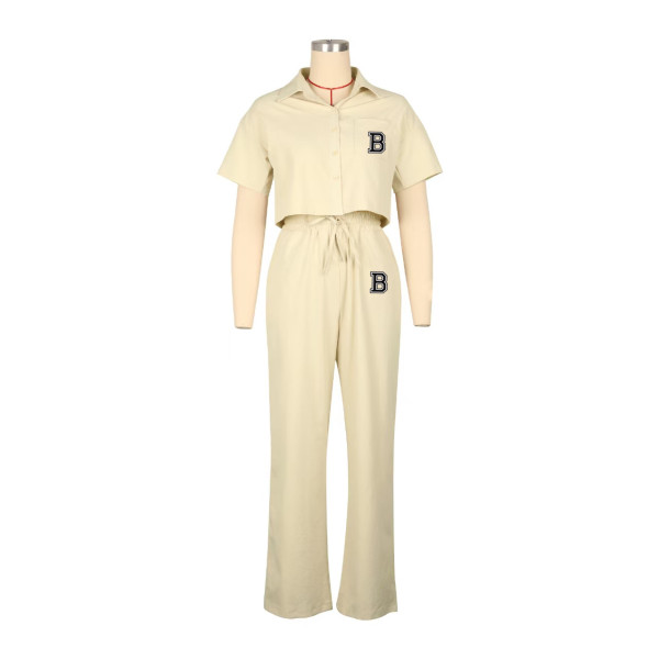 Two piece shirt short sleeved set