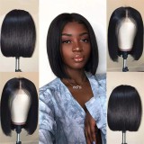 Wig, high-temperature silk, synthetic hair, women's short straight hair