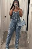 Strapless embroidered jumpsuit pants