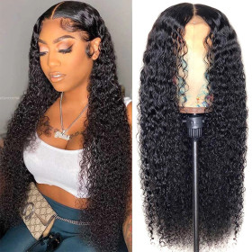 Long curly hair wig, small curly fluffy natural synthetic high-temperature silk headband