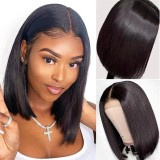 Wig, high-temperature silk, synthetic hair, women's short straight hair