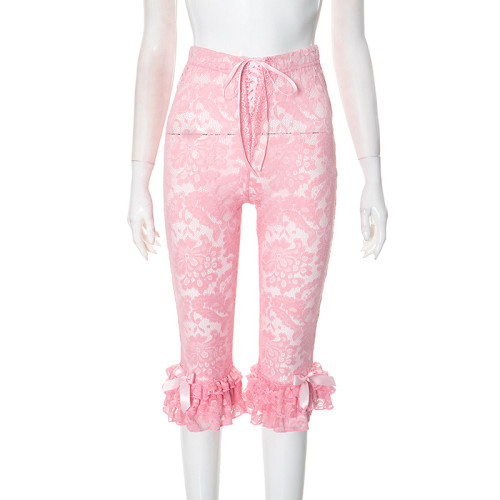 Lace casual pants