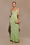 Knitted camisole dress flower dress
