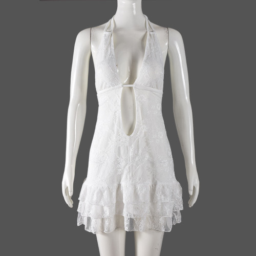 Lace cake dress with straps