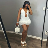 Lace cake dress with straps