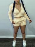Hoodie solid color two-piece set