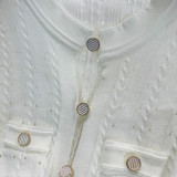 Hollow out slim fit and slimming knitted dress 855356816393