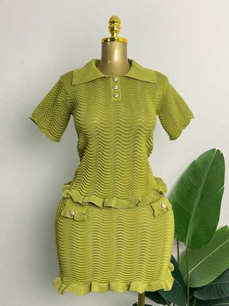 Knitted suit short skirt