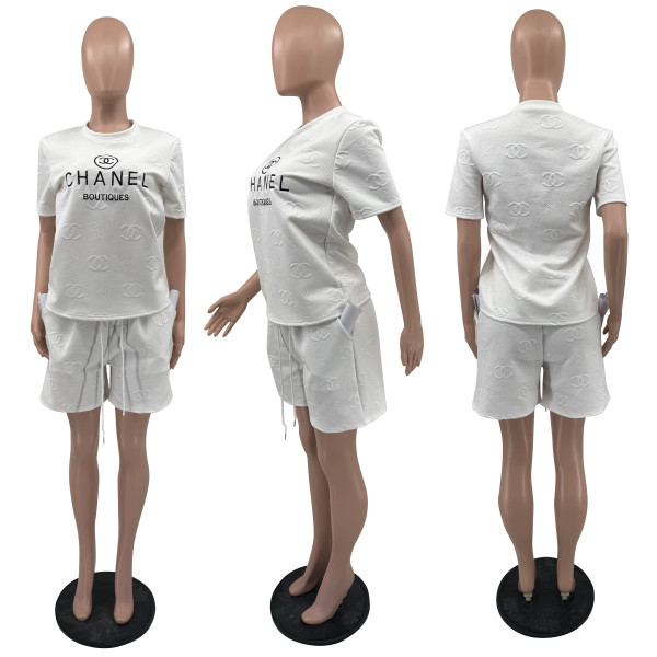 Steel pressure high-end set embroidery two-piece set