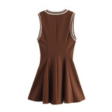 Sleeveless V-neck dress