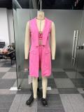 3-piece vest lapel suit cardigan set