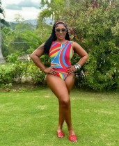 One-piece split bikini swimsuit