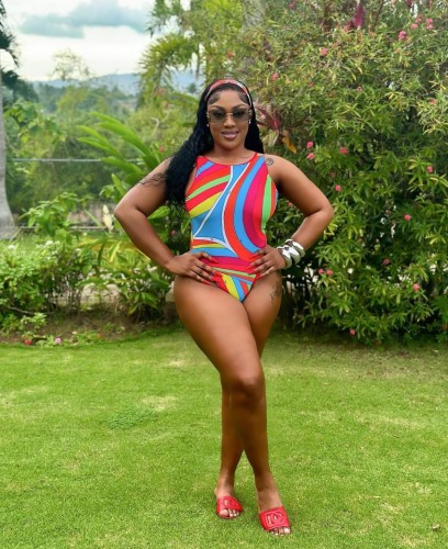 One-piece split bikini swimsuit