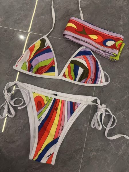 One-piece split bikini swimsuit