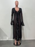 Long sleeved lace cardigan beach bikini sunscreen cover