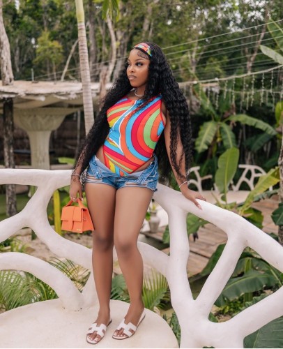 One-piece split bikini swimsuit